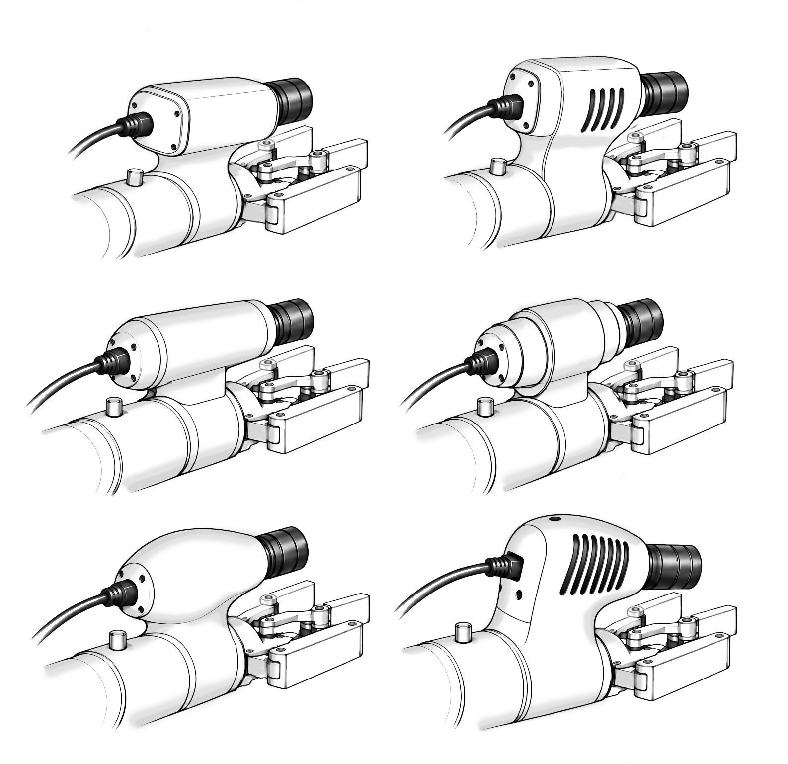 Form sketches of the adapter