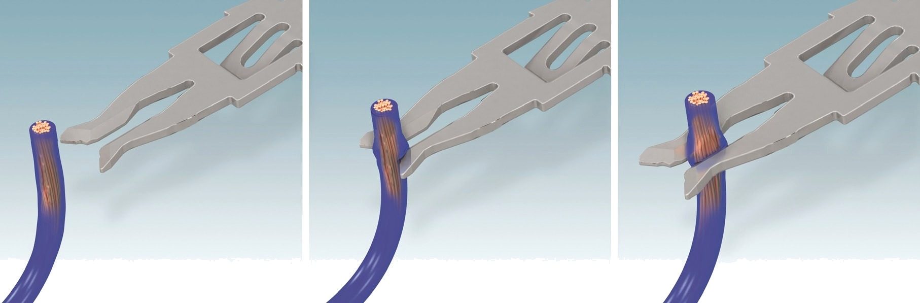 Insulation displacement contact sequence