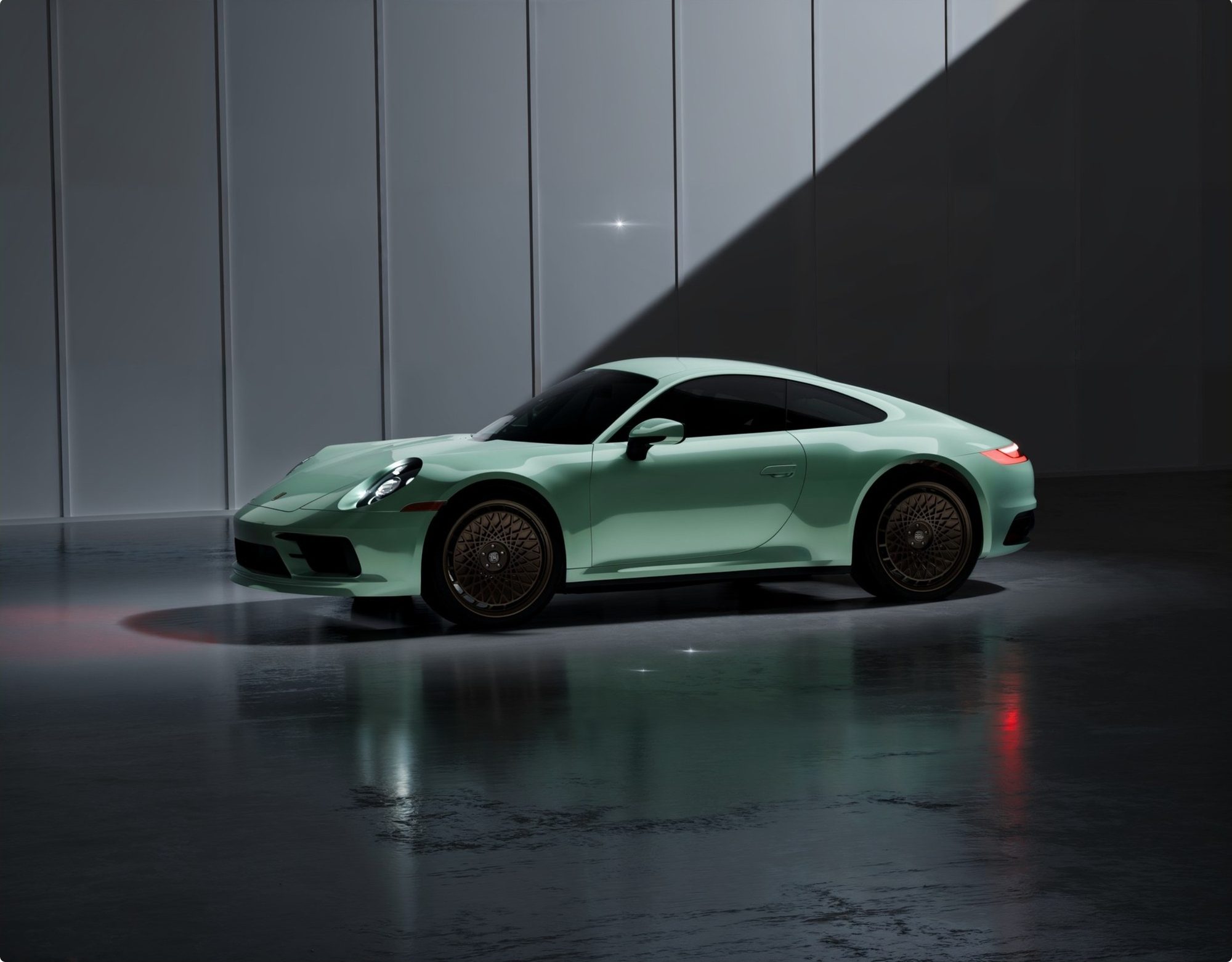 Porsche 911 in a studio setting