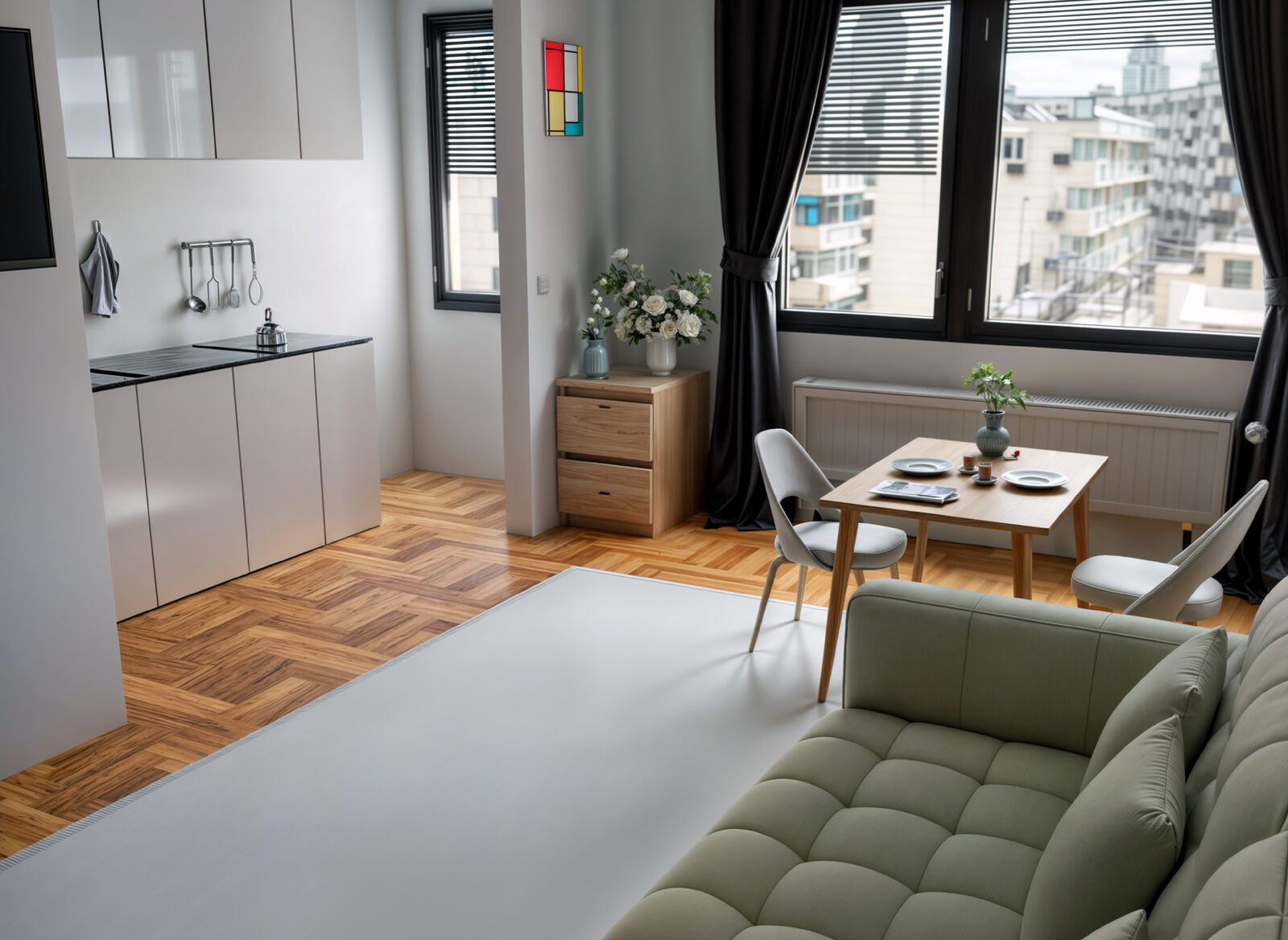 Interior bedroom render 2